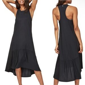 Sweaty Betty Explorer Ace Midi Dress Ruffle Racerback Mesh